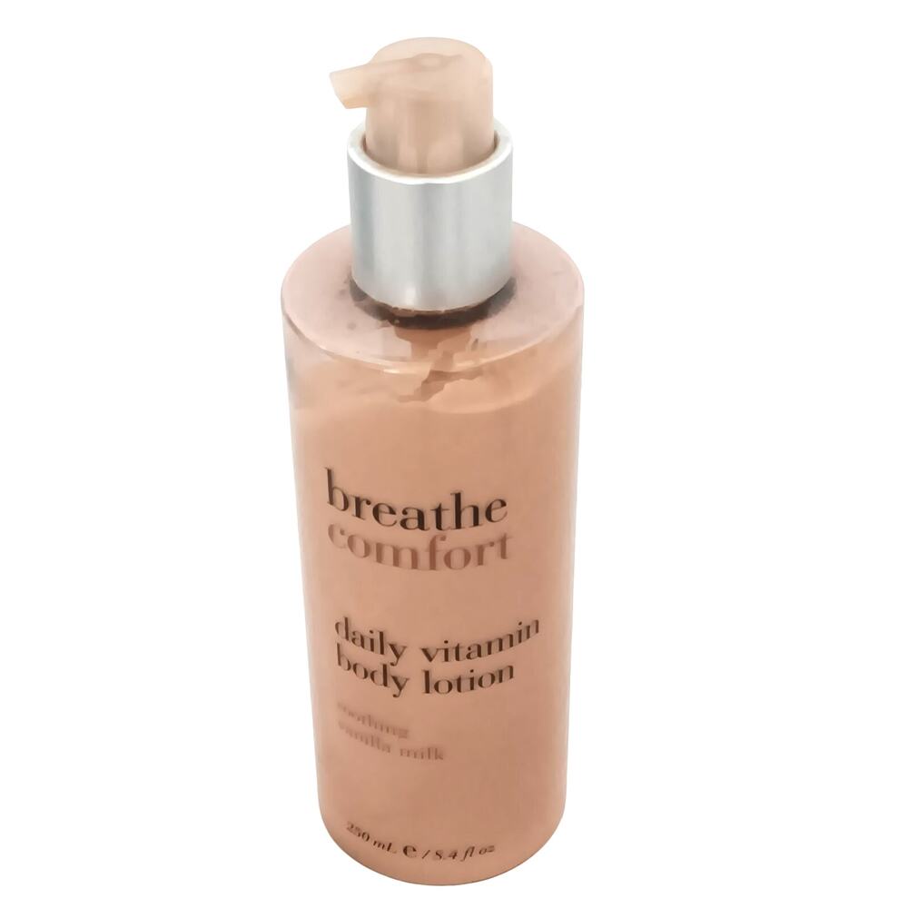 Breathe Comfort Daily Vitamin Body Lotion Nourishing Vanilla Milk 8.4 oz.